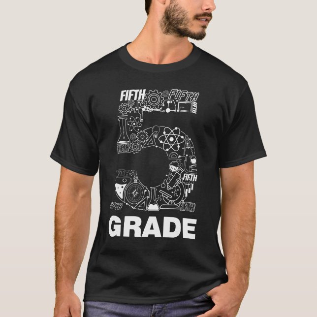 Team 5:e klass Lärare Squad - Tillbaka till skolan T Shirt (Framsida)