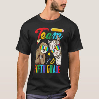 Team 5:e klass trögdjur med lama första skoldagen t shirt