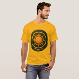 Team A Sun Emblem Märke Design | Ledarskap Team T Shirt