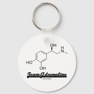 Team Adrenaline (Chemical Molecule Humor) Nyckelring