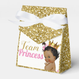 Team African Princess Guld Glitter Favor Tält Presentaskar