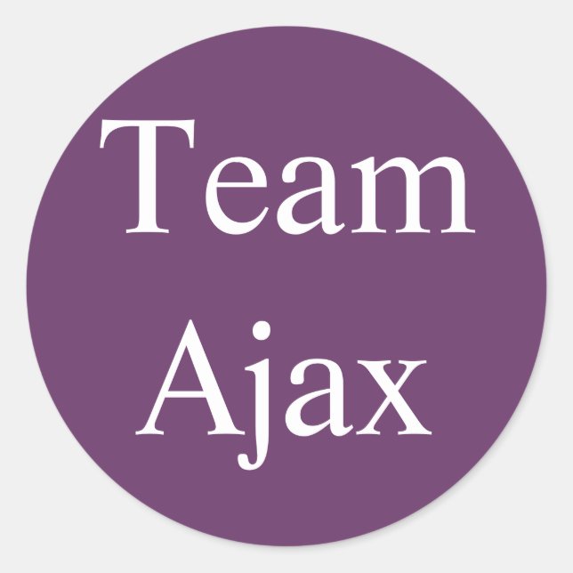 Team Ajax-dekal Runt Klistermärke (Framsida)