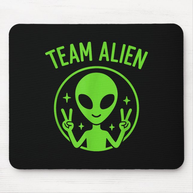 Team Alien – Funny Green Extraterrestrial Peace Si Musmatta (Framsidan)