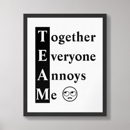TEAM - alla Poster att alla känner mig typografi