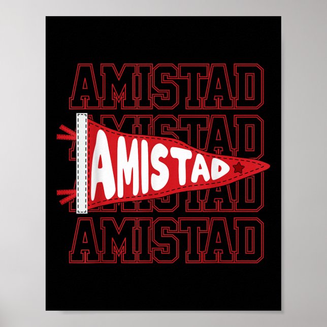 Team Amistad Rca Retro School Spirit Poster (Framsidan)