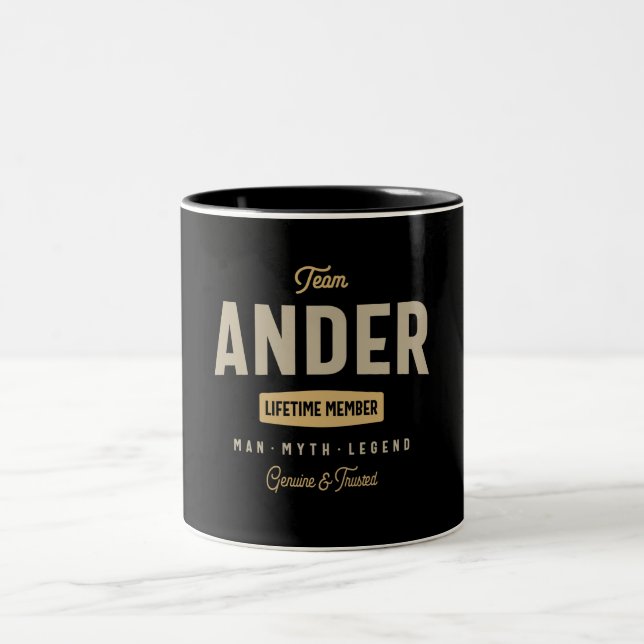 Team Ander-livstidsmedlem Personlig Namn Två-Tonad Mugg (Center)