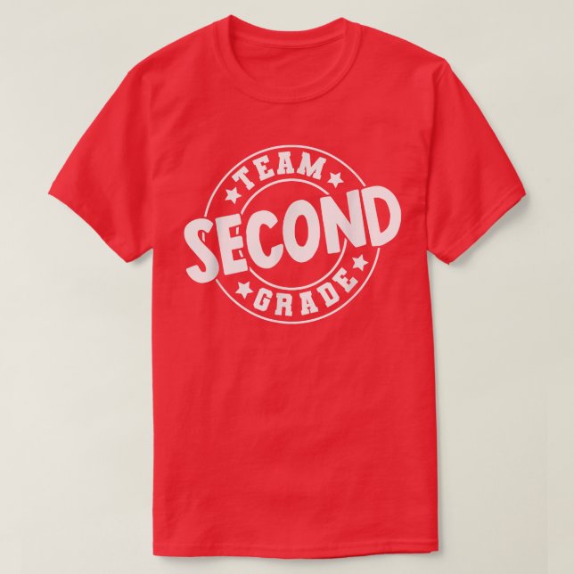 Team andra Klass, andra Klass-Back to school Teach T Shirt (Design framsida)