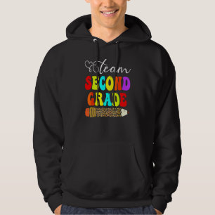 Team Andra Klass Leopard Penna Tillbaka Till Skola Hoodie