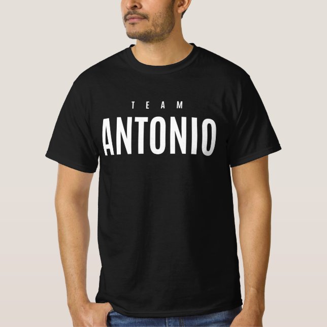 Team Antonio Personlig Namn T Shirt (Framsida)