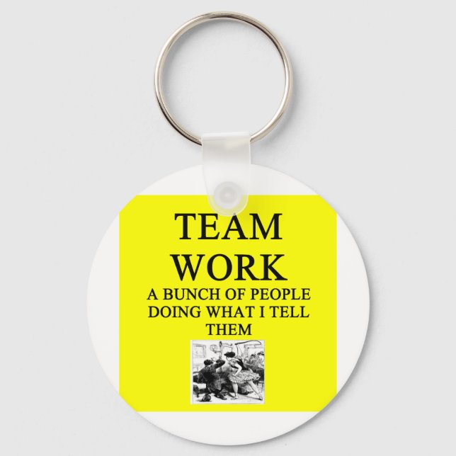 TEAM-arbetsskämt Nyckelring (Framsida)