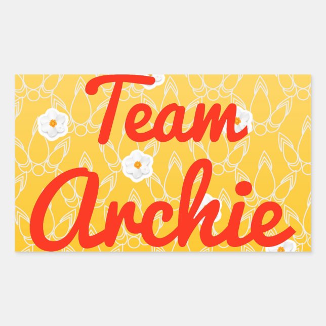 Team Archie Rektangulärt Klistermärke (Framsida)