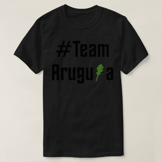 Team Arugula Black T Shirt (Design framsida)
