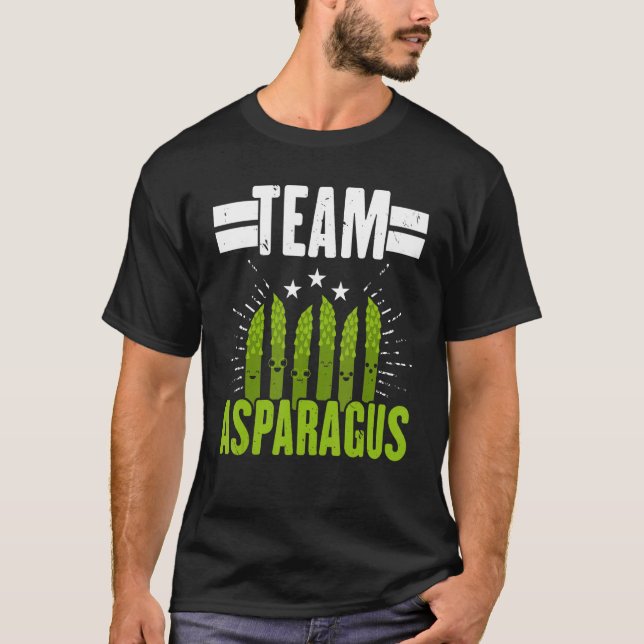 Team Asparagus Garden Vegetable Vegetarian Vegan T Shirt (Framsida)