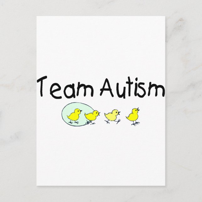 Team Autism (Chickar) Vykort (Framsida)