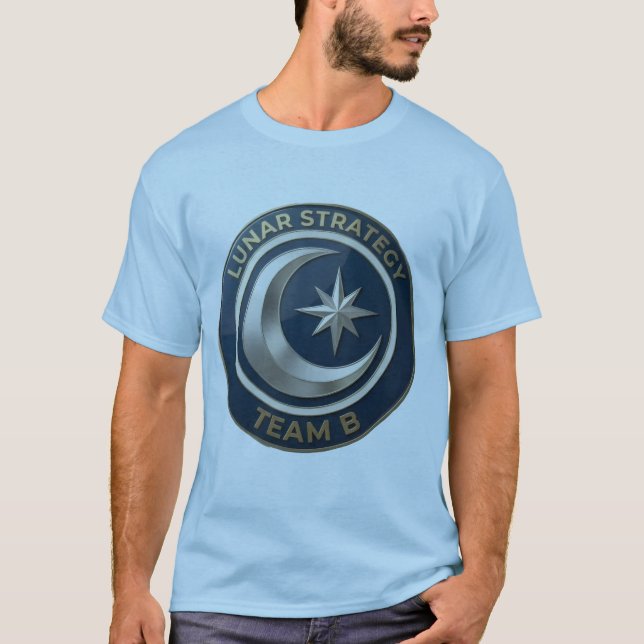 Team B Lunar Strategy Emblem | Moon & Star  T Shirt (Framsida)