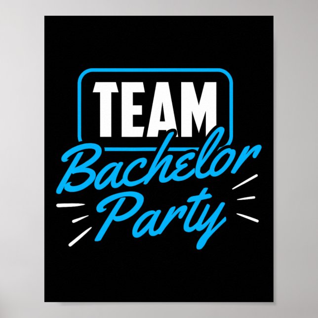 Team Bachelor Party Bride Groom 5 Poster (Framsidan)