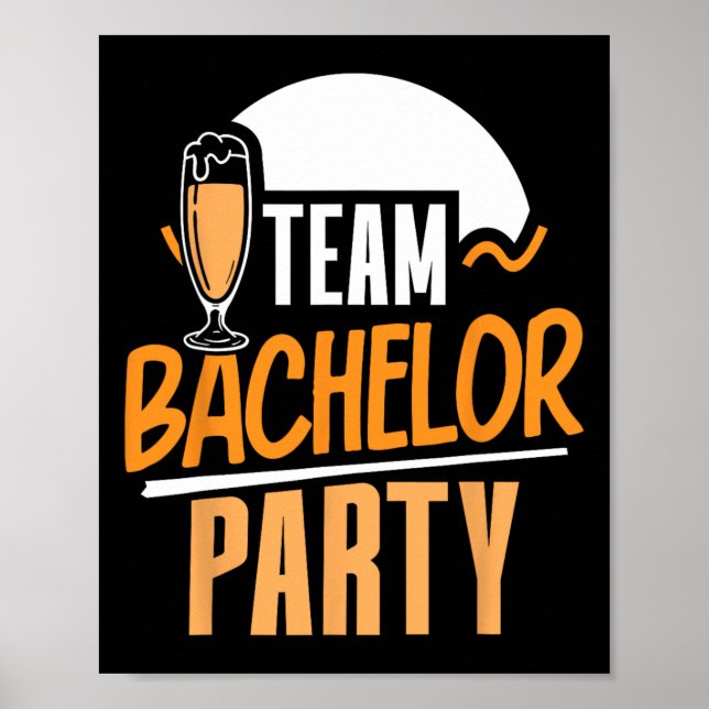 Team Bachelor Party Bride Groom Poster (Framsidan)