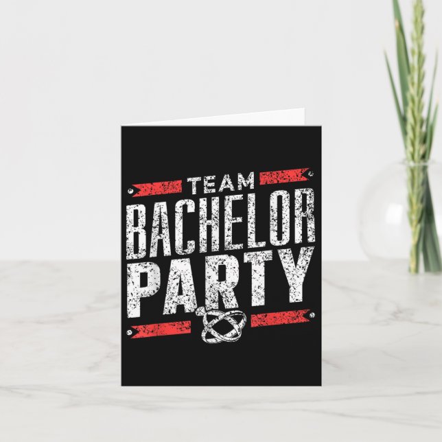 Team Bachelor Party Groom Bride _1 Kort (Framsida)