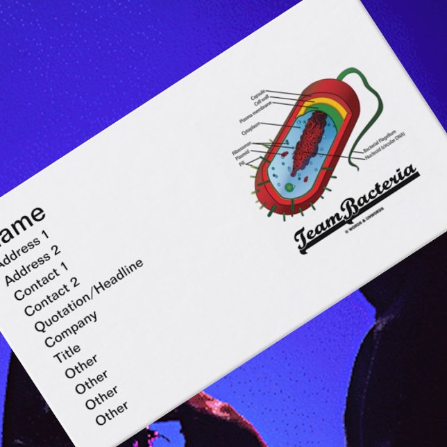 Team Bacteria (Prokaryote) Visitkort (Anyone working in the microbiology field will enjoy this "Team Bacteria" business card)