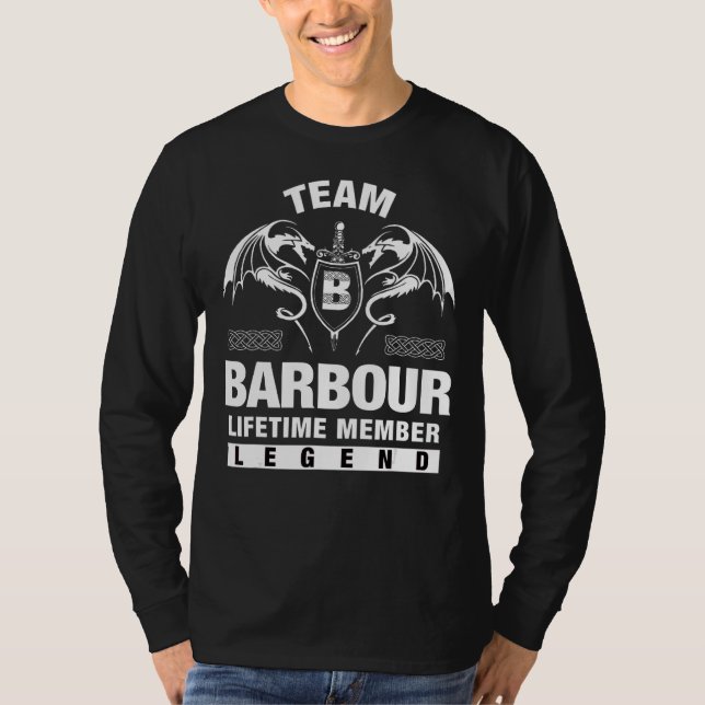 Team Barbour-livstidsmedlem T Shirt (Framsida)