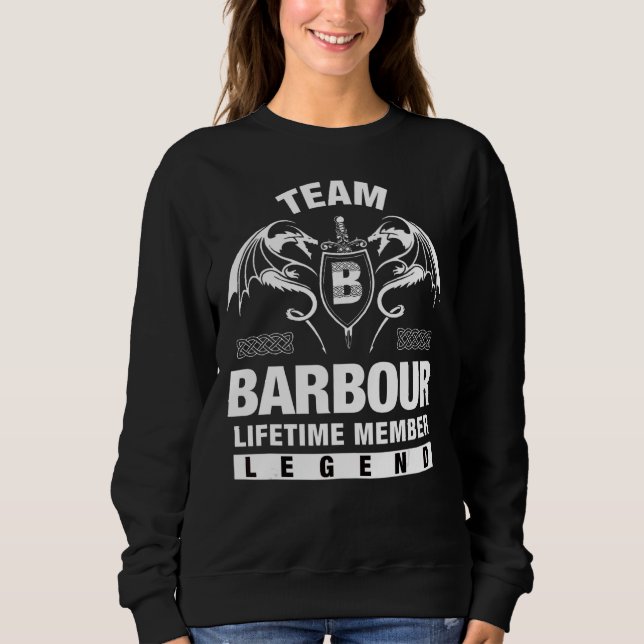 Team Barbour-livstidsmedlem T Shirt (Framsida)