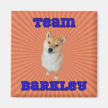 Team Barkley - 2-tums kvadratisk magnet