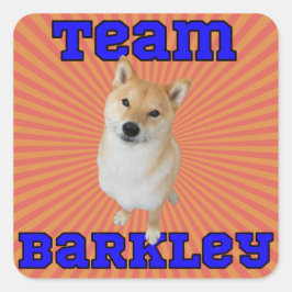 Team Barkley - Square Stickers, Glossy Fyrkantigt Klistermärke