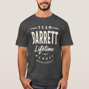 Team Barrett-livstidsmedlem Barrett Namn T Shirt