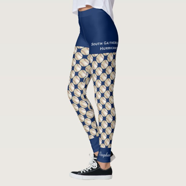 Team Baseball Leggings med Fake Blue Kort (Vänster)