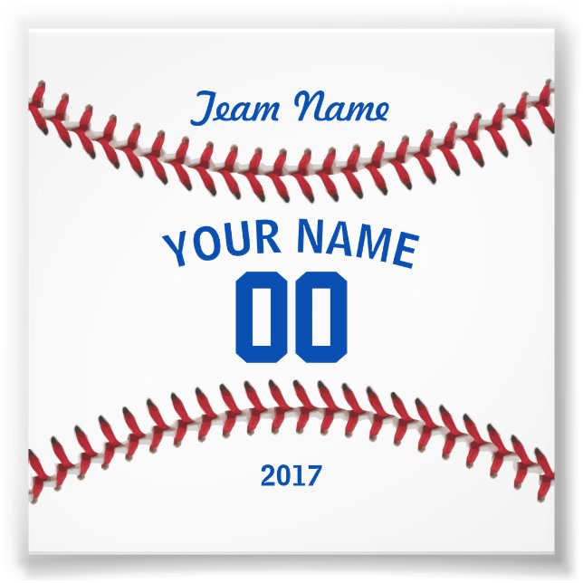 Team Baseball Sport Fototryck (Framsidan)