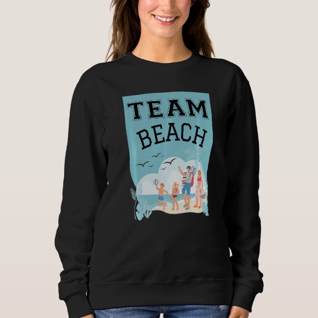 Team Beach Family Premium T Shirt (Framsida)