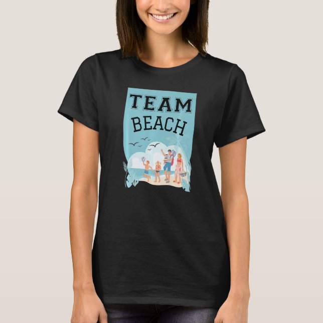 Team Beach Family Premium T Shirt (Framsida)