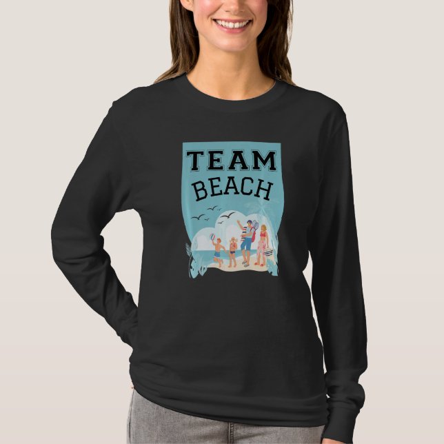 Team Beach Family Premium T Shirt (Framsida)