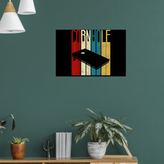 Team Bean Bag Player Champ Retro Vintage Cornhål Poster