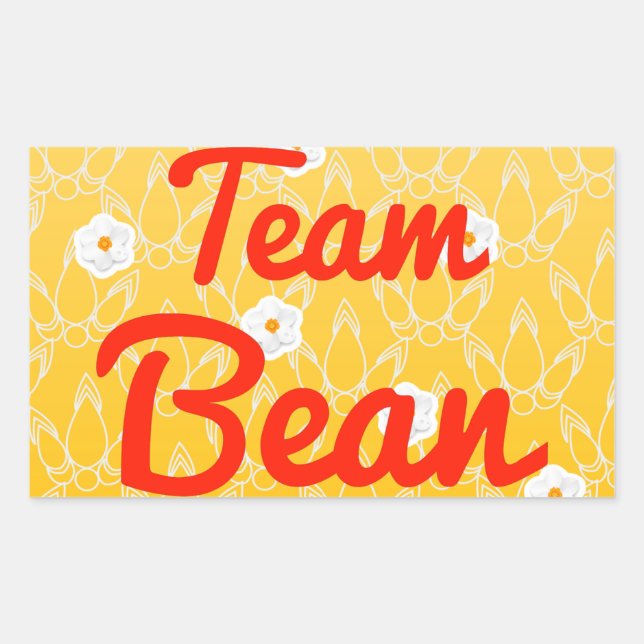 Team Bean Rektangulärt Klistermärke (Framsida)