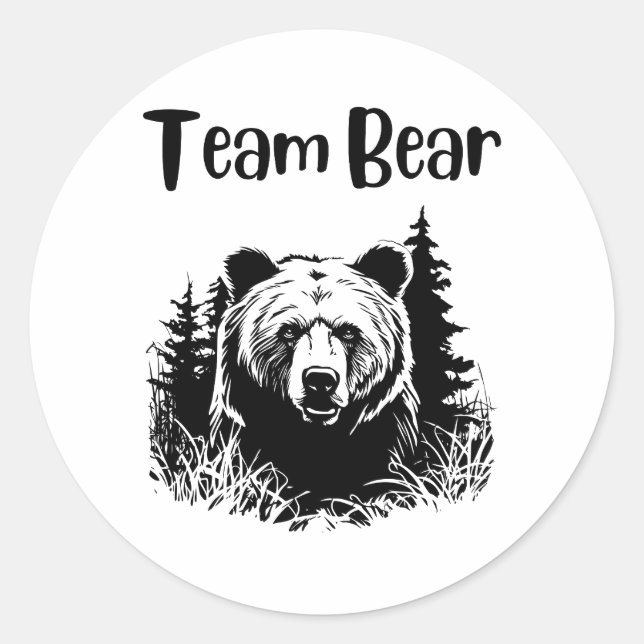 Team Bear Runt Klistermärke (Framsida)