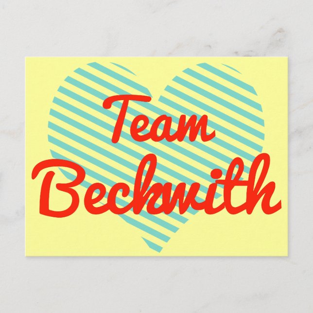 Team Beckwith Vykort (Framsida)