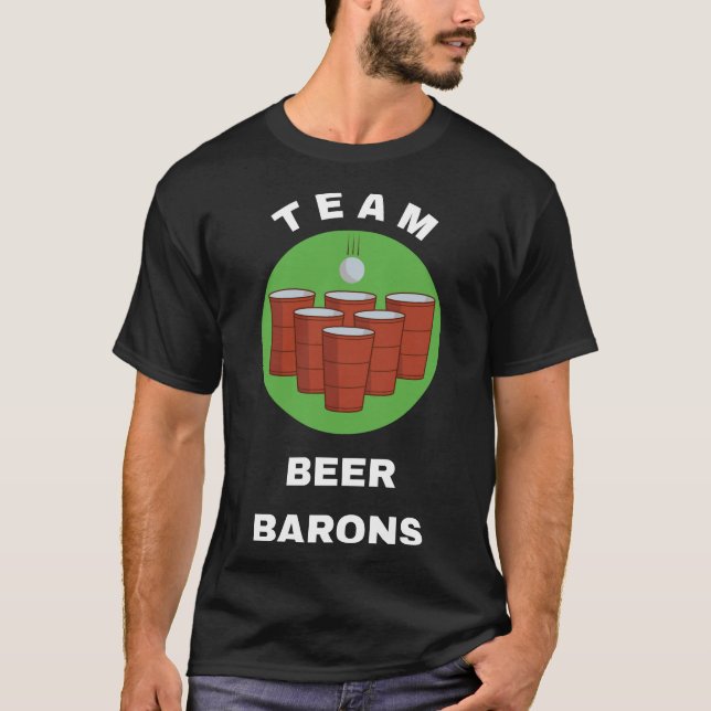 Team Beer Barons - USA Beer Pong Team T Shirt (Framsida)