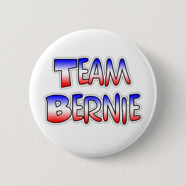 Team Bernie Sanders Patriotic Policy Button Knapp (Framsida)