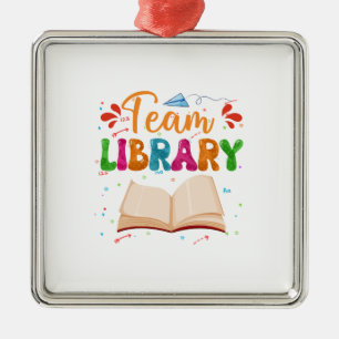 Team Bibliotek Julgransprydnad Metall
