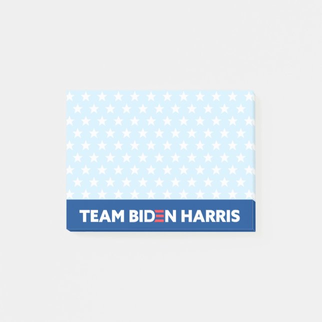 Team Biden Harris Stars Mönster Anpassningsbar Fär Post-it Block (Framsida)