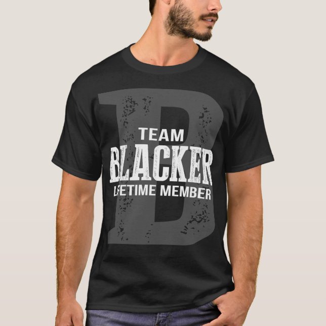 Team BLACKER-livstidsmedlem T Shirt (Framsida)