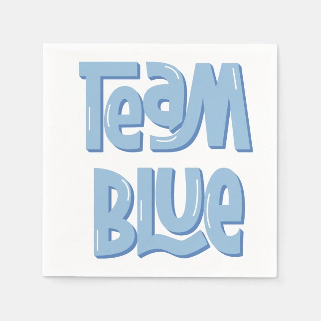Team Blue Paper Napkin Pappersservett (Framsidan)