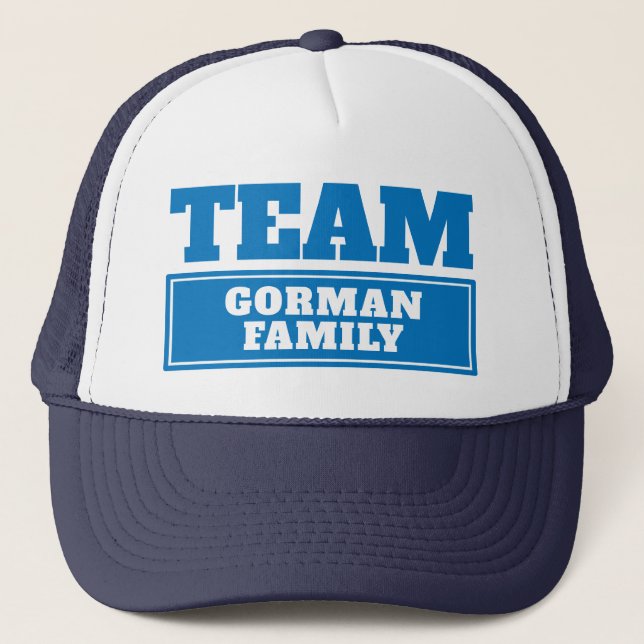 Team Blue personlig Team namn eller namn Keps (Framsida)
