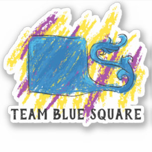 Team Blue Square Klistermärken