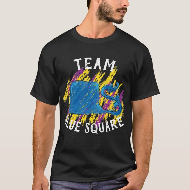 Team Blue Square T Shirt (Framsida)