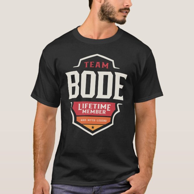 Team Bode-livstidsmedlem Funny Namn Bode T Shirt (Framsida)