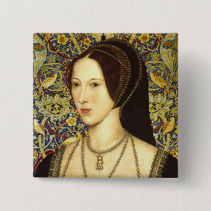 Team Boleyn - Porträtt av Queen Anne Boleyn Knapp