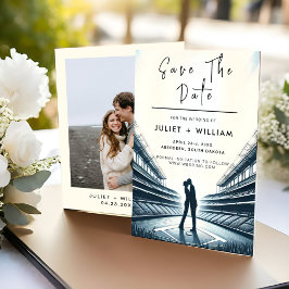 Team Boll Fält Pitch Baseball Bröllop Spara Datumet