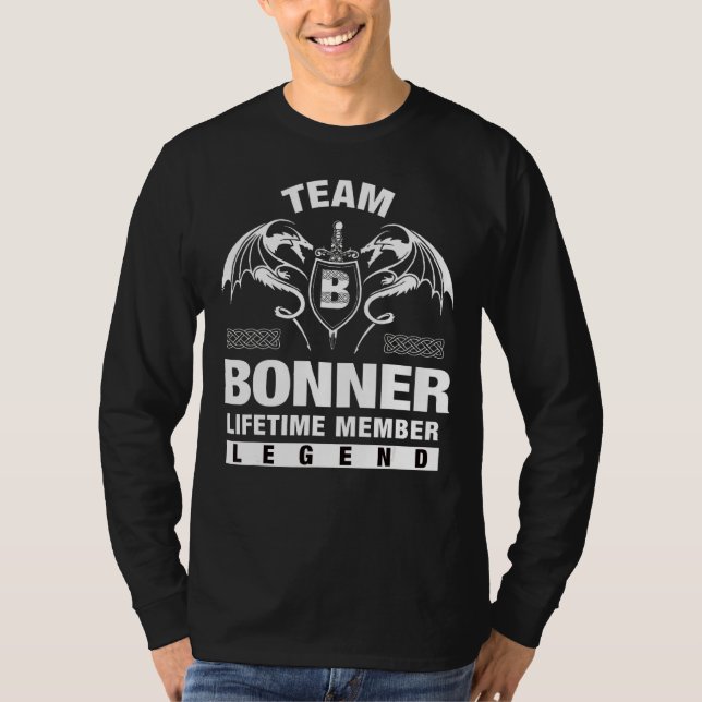 Team Bonner-livstidsmedlem T Shirt (Framsida)